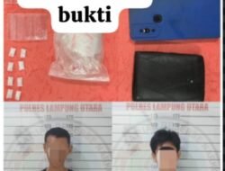 Kembali Sat Narkoba Polres Lampung Utara Ungkap Kasus Narkotika, Dua Pelaku Diamankan
