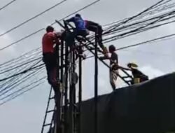 Dugaan Pelanggaran K3 Jadi Sorotan, Pekerja Pemasangan Kabel Internet di Betung Tersengat Listrik,