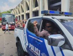 Polres Lampung Utara Kawal Jamaah Haji 1447 H Kloter JKG 15 ke Asrama Haji Bandar Lampung