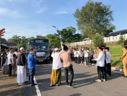 Pemberangkatan Jamaah Haji Kabupaten PALI Dikawal Ketat 63 Personel Gabungan
