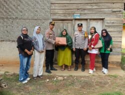 Polsek Sungkai Selatan Salurkan Bantuan Sembako untuk Warga Kurang Mampu di Desa Karang Rejo