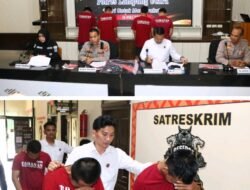 Polres Lampung Utara Gelar Press Release Ungkap Sejumlah Kasus Curanmor dan Sajam