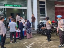 Polres Lampung Utara Amankan Kegiatan Pengumpulan Bagasi dan Keberangkatan Jamaah Haji Kloter 15 JKG