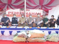 Tindak Tegas Narkoba, Polda Sumsel Bersama Polres Empat Lawang Bakar 200 Kg Ganja Hasil Ungkap Ladang 20 Hektare