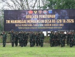 Danrem Gapo 044/Gapo Hadari  Penutupan TMMD Ke-128 Diwilayah Kodim 0402/OKI