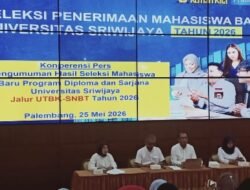 Usai Umumkan Hasil SMB Jalur SNBT, Universitas Sriwijaya Buka Pendaftaran Untuk Jalur SM Tahun 2026