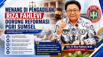 Menang di Pengadilan, Riza Fahlevi Dorong Reformasi PGRI Sumsel
