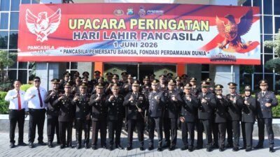 Kapolres Gresik Pimpin Upacara Hari Pancasila 2026, Ajak Personel Bumikan Nilai-Nilai Pancasila
