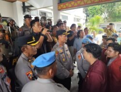 Polres Lampung Utara Amankan Aksi Unjuk Rasa Ikatan Mahasiswa Muhammadiyah Kotabumi