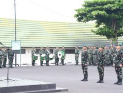 Korem 044/Gapo Teguhkan Semangat Pengabdian Lewat Upacara Bendera