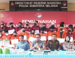 Selamatkan Generasi Muda, Ditresnarkoba Polda Sumsel Musnahkan Barang Bukti Narkotika Bernilai Miliaran Rupiah