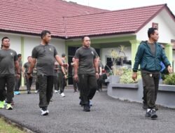 Semangat “Mens Sana in Corpore Sano”, Danrem 044/Gapo Ikuti Olahraga Bersama