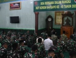 Peringati HUT ke-45, Korem 044/Gapo Panjatkan Doa untuk Pengabdian dan Indonesia Maju