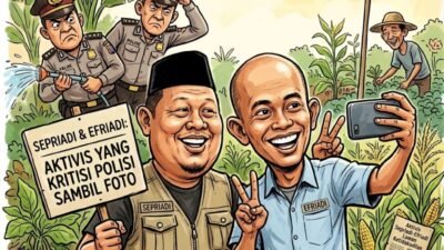 Polisi Sibuk Numpang Poto Di Kebun, Kasus Tidak Ada Kejelasan