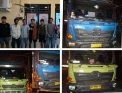 Polres OKU Timur Amankan 368 Ton Batubara Ilegal, Sembilan Truk Tronton Dan 12 Tersangka