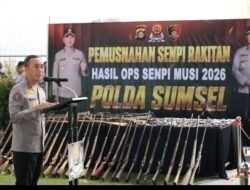 Didukung Partisipasi Masyarakat, Polda Sumsel Musnahkan Ratusan Senpi Ilegal Hasil OSM 2026