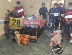 Polres Lampung Utara Rekonstruksi Kasus Curas Disertai Pembunuhan Mantan TKW , Tersangka Peragakan 35 Adegan