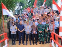 Dukung Peningkatan Ekonomi Masyarakat, Kapolda Lampung Resmikan Jembatan Merah Putih Presisi