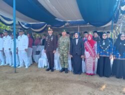 Kapolsek Sungkai Jaya Ipda.Reza perdian Hadiri Upacara HUT RI Ke-81 di SMAN Sungkai jaya.