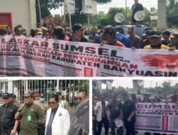 Adanya Dugaan Penyimpangan Anggaran di 9 Instansi Pemkab Banyuasin, Massa Laskar Lapor Ke Kejati Sumsel