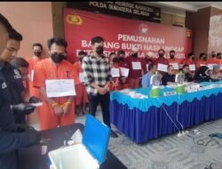 Musnahkan  Barang Bukti 2,6 Kg Sabu dan 196 Ekstasi, Polda Sumsel Lindungi 27.106 Jiwa Dari Ancaman Penyalahgunaan Narkoba