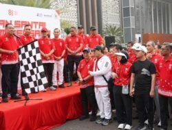Kasrem 044/Gapo Ikuti Jalan Santai, Senam Bersama dan Lomba Gembira di Pemprov Sumsel