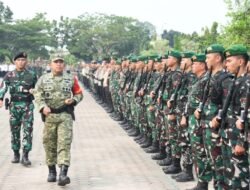 Danrem 044/Gapo Pimpin Langsung Gelar Pasukan Pengamanan Kunker Presiden RI