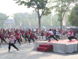 Semangat Sehat, Pemkab Banyuasin Gelar Senam Pagi Bersama