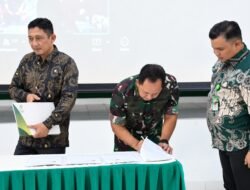 Tegaskan TNI Dukung Program Cetak Sawah, Danrem 044/Gapo,  Tandatangani Addendum Kontrak  Wilayah Kerja BPLIP Kelas I Palembang