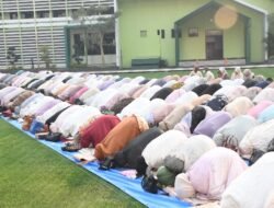 Bermunajat hadapi kemarau, Kasrem hadir dan mengikuti Shalat  Istisqa di Makodam II/Swj