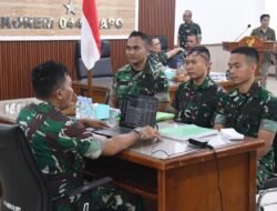 Kunjungi Korem 044/Gapo, Itjenad Lakukan Pengawasan dan Pemeriksaan Pelaksanaan Program Satuan