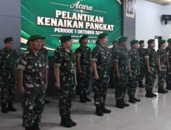 Korem 044/Gapo Gelar Pelantikan Kenaikan Pangkat Bintara dan Tamtama Periode 1 Oktober 2026