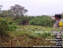 Polsek Rantau Bayur Lakukan Ground Check Hotspot, Kebakaran Lahan Sekitar 1 Hektare Ditemukan di Arisan Musi