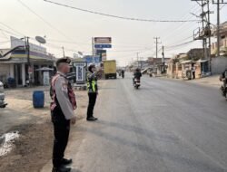 Polres Lampung Utara Sebar Personel di Sejumlah Jalan, Antisipasi Gangguan Kamtibmas Jelang Sore
