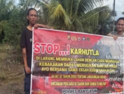 Polsek Banyuasin II Sosialisasikan Pencegahan Karhutla di Desa Muara Sungsang